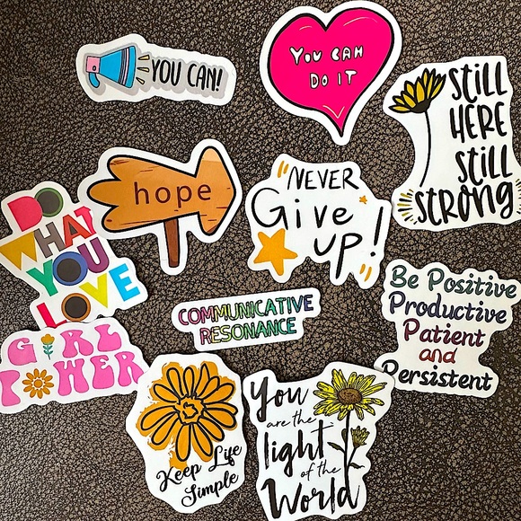 NEW - 11 stickers - positive sayings / encouragement classroom prizes Easter egg - Picture 4 of 7